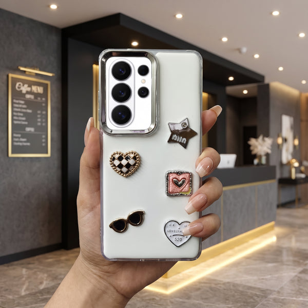 Lovely Heart (520) Silicone Hard Case for Samsung S26 Ultra
