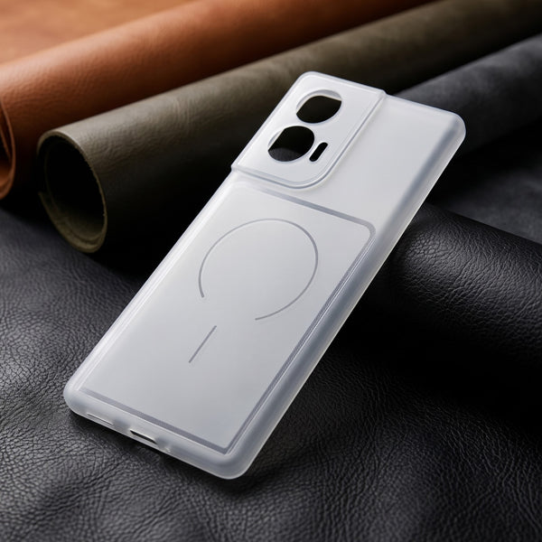 White Amber Silicone Case for Motorola Edge 50 Fusion