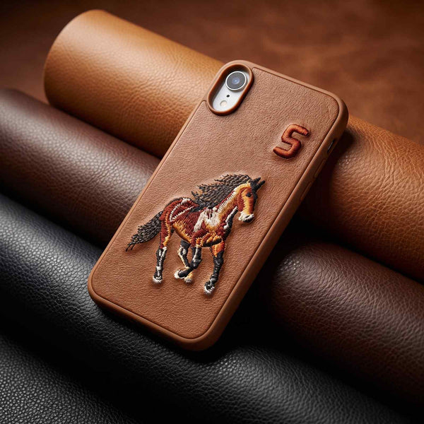 Brown Leather Horse No. 5 OC Ornamented for Apple iphone XR