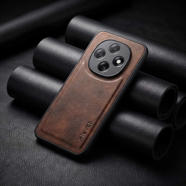 X-LEVEL Dark Brown Leather Case for Oppo F31 Pro