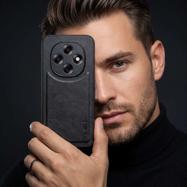 X-LEVEL Black  Leather Case for Oppo F31 Pro