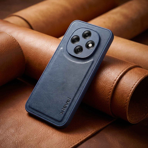X-LEVEL Blue Leather Case for Oppo F31 Pro