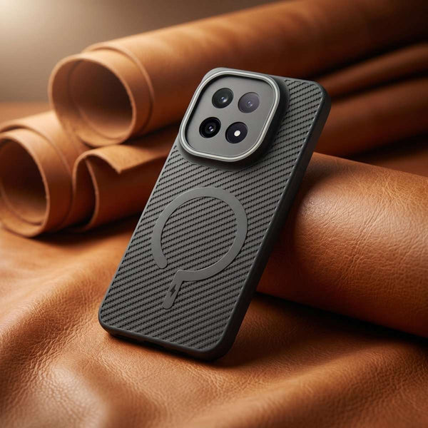 Gripon Black (Grey RING) Silicone Case for iQOO 15