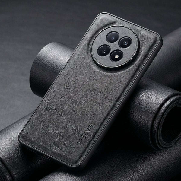 X-LEVEL Black  Leather Case for Realme 12x
