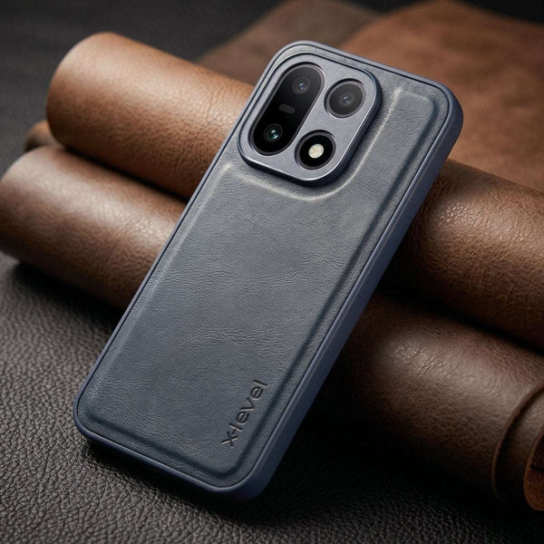 X-LEVEL Blue Leather Case for Oneplus 15