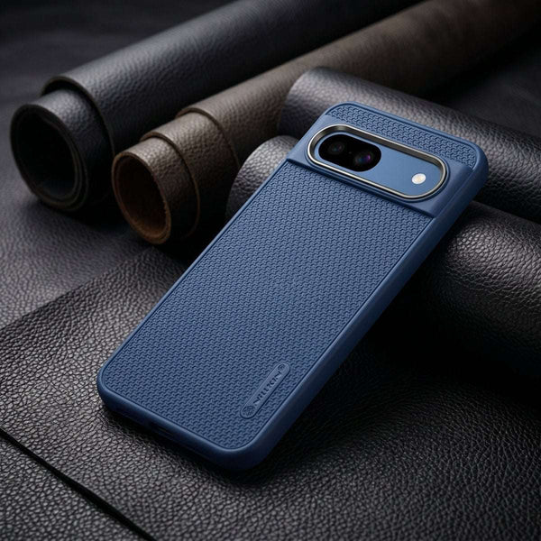 Blue DRAVIK Texture Silicone Case for Google Pixel 8a