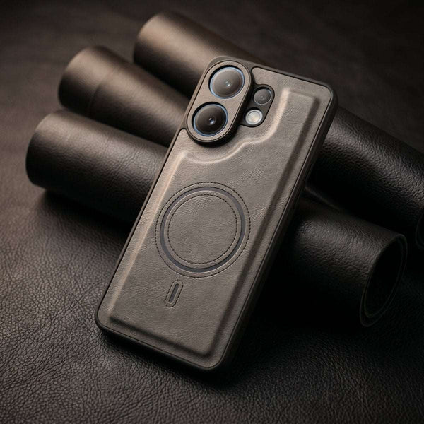 Crest Grey Leather Case for Vivo V60