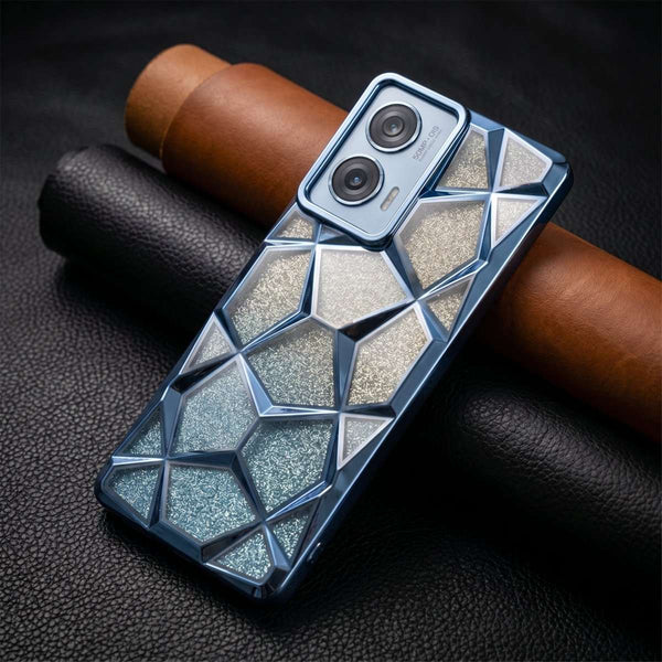 Dazzle Blue Silicone case for Motorola Edge 50 Fusion