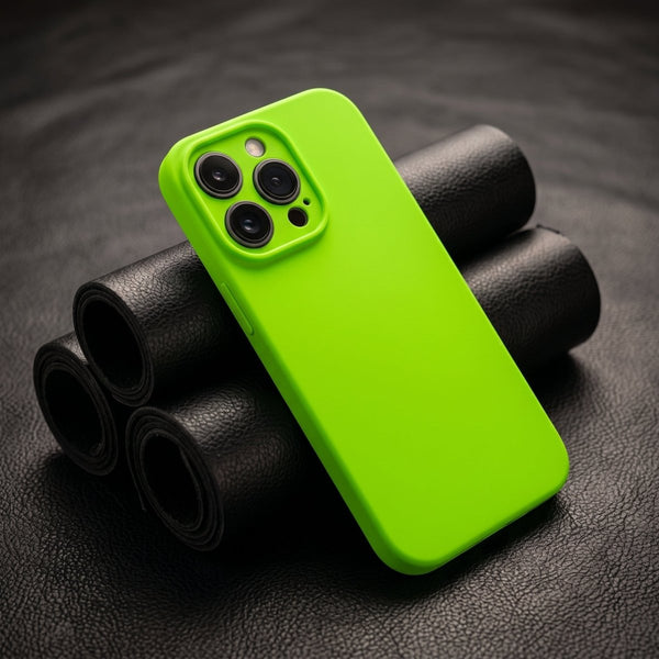 Neon Green Original Camera Silicone case for Apple iphone 15 Pro