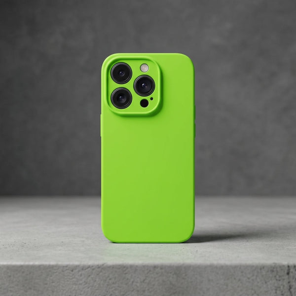 Neon Green Original Camera Silicone case for Apple iphone 15 Pro