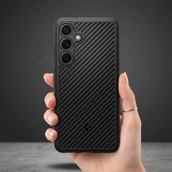 Black Spiline Silicone Case for Samsung S24 fe