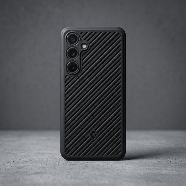 Black Spiline Silicone Case for Samsung S24 fe