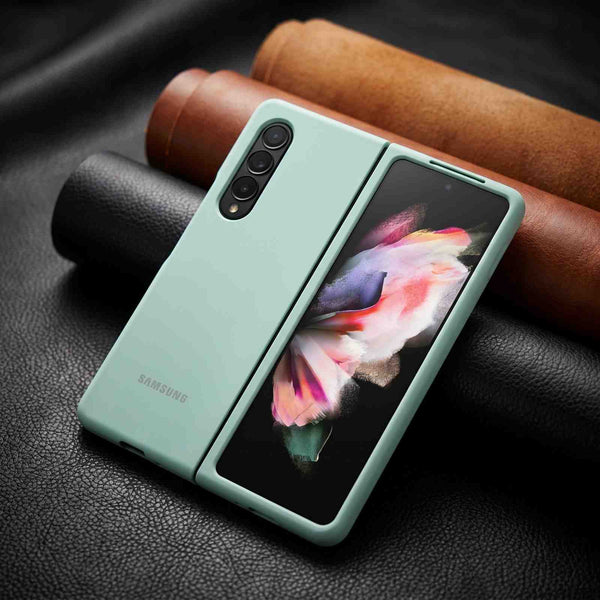 Light Blue Original Silicone case for Samsung Z Fold 4 5G
