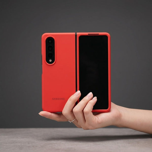 Red Original Silicone case for Samsung Z Fold 3 5G