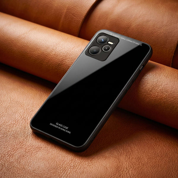 Black Glass case for Realme C35