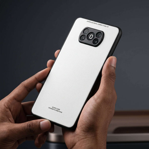 White Glass case for Poco X3 Pro