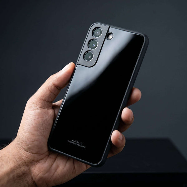 Black Glass case for Samsung S22 Plus
