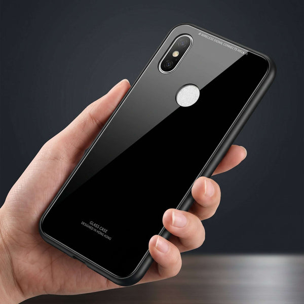Black Glass case for Mi A2