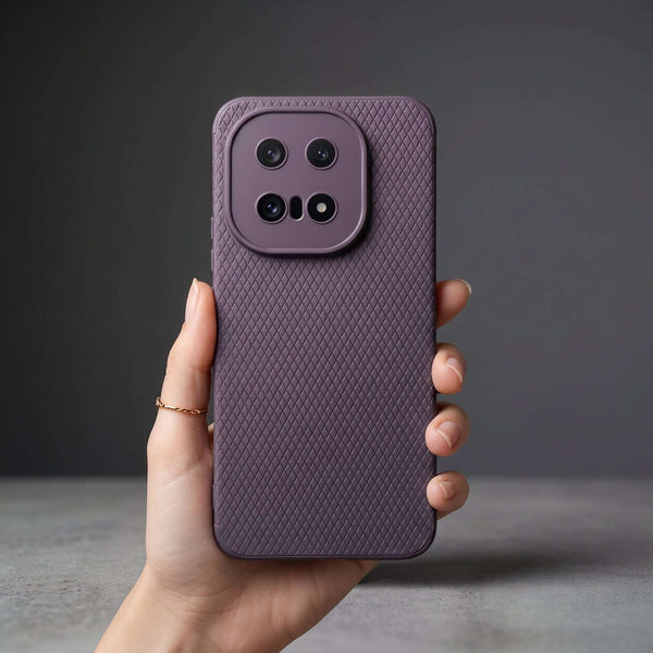 Deep Purple Line Wave Silicone Case for  iQOO 15