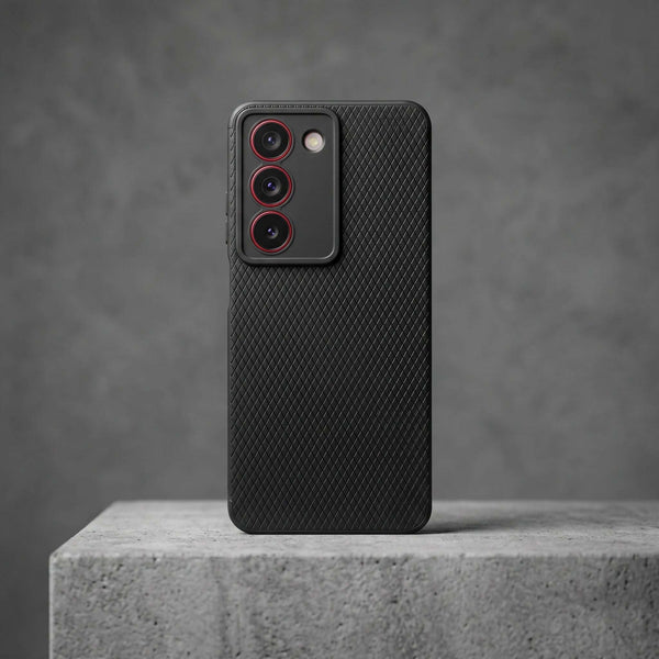 Black Line Wave Silicone Case for Realme 14x