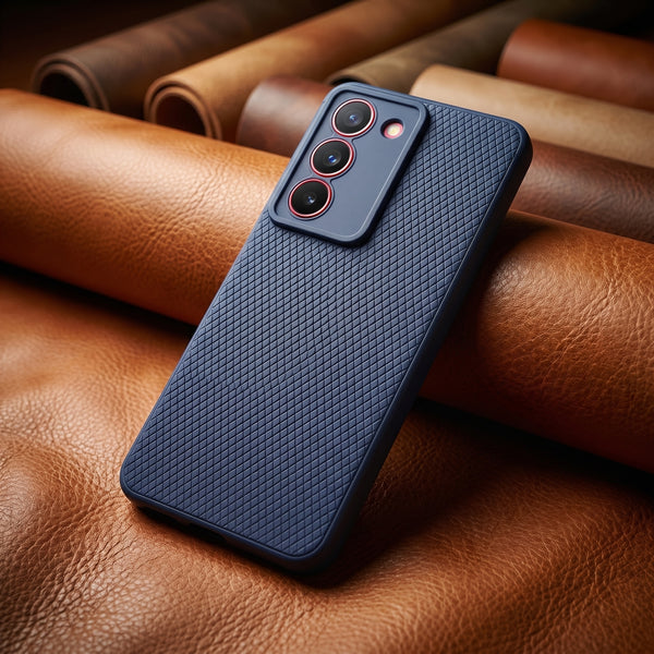 Dark Blue Line Wave Silicone Case for Realme 14x