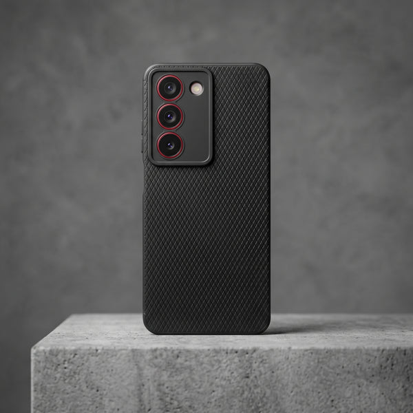 Black Line Wave Silicone Case for Realme 14x