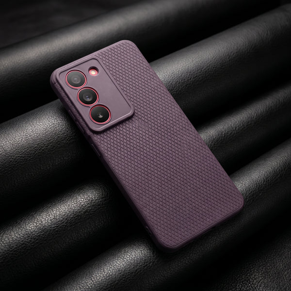 Deep Purple Line Wave Silicone Case for Realme 14x
