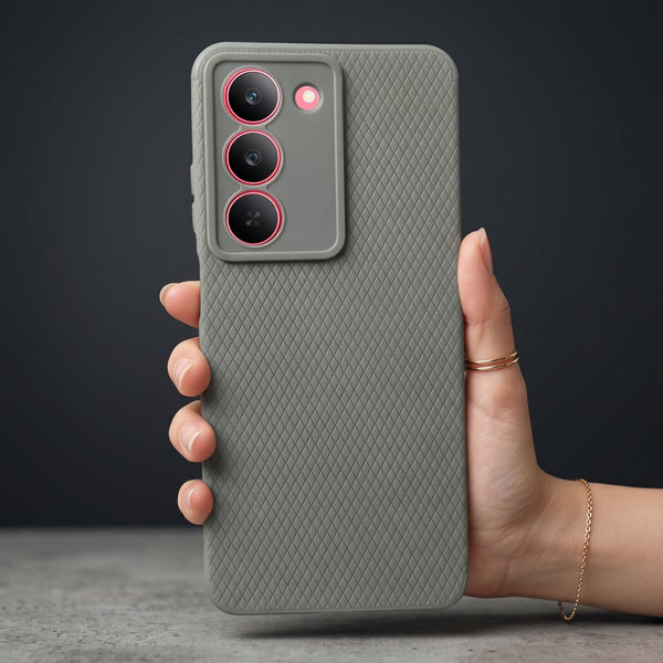 Grey Line Wave Silicone Case for Realme 14x