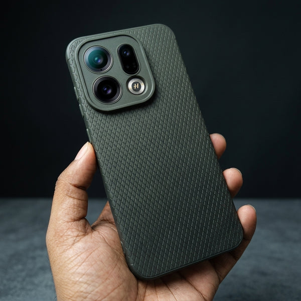 Black Line Wave Silicone Case for Oppo Find X9