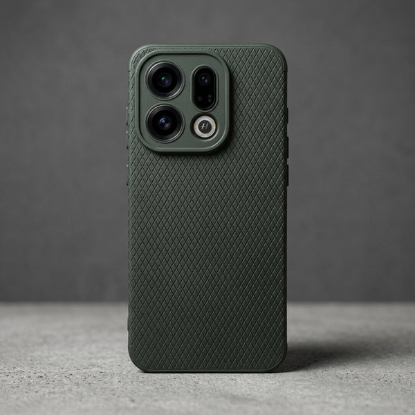 Black Line Wave Silicone Case for Oppo Find X9