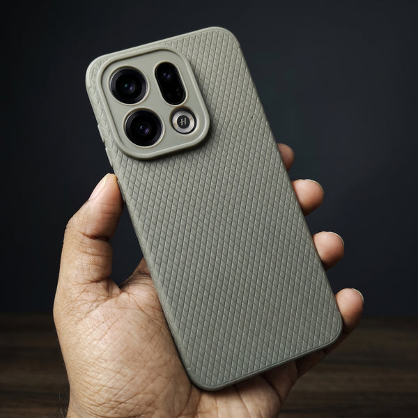 Grey Line Wave Silicone Case for Oppo Find X9