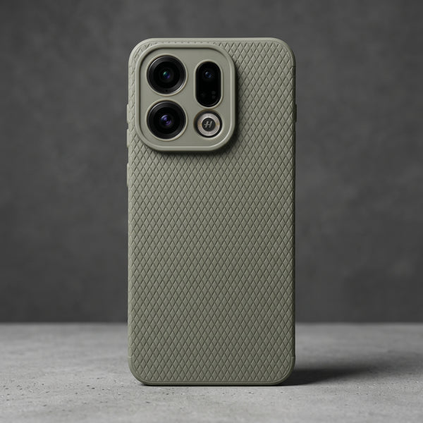 Grey Line Wave Silicone Case for Oppo Find X9