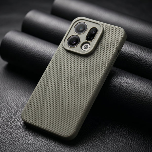 Grey Line Wave Silicone Case for Oppo Find X9