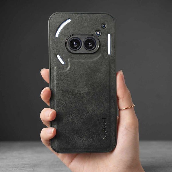 X-LEVEL Black  Leather Case for Nothing Phone 2A
