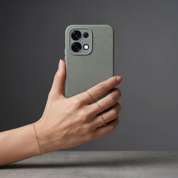 Grey Line Wave Silicone Case for Oppo F31