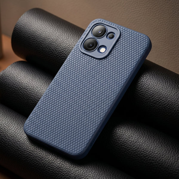 Dark Blue Line Wave Silicone Case for Oppo F31