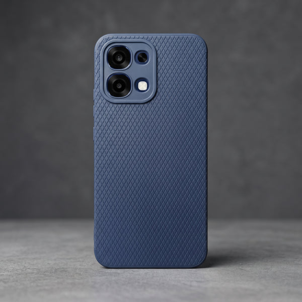 Dark Blue Line Wave Silicone Case for Oppo F31