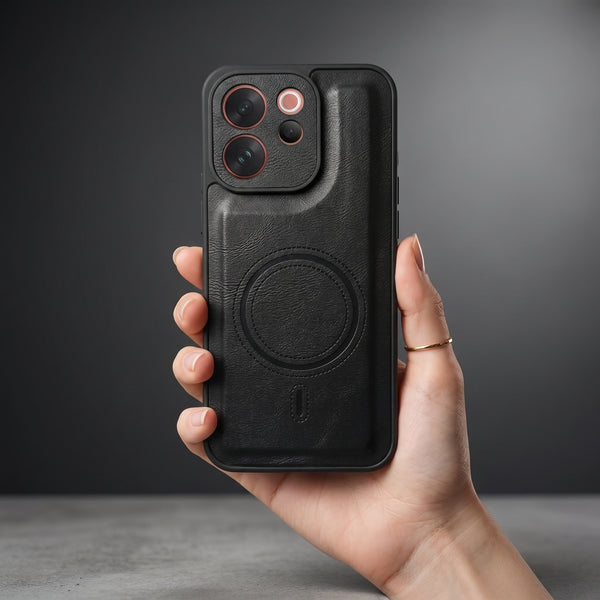 Crest Black Leather Case for Vivo V70