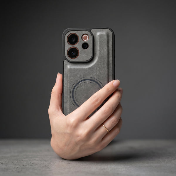 Crest Grey Leather Case for Vivo V70
