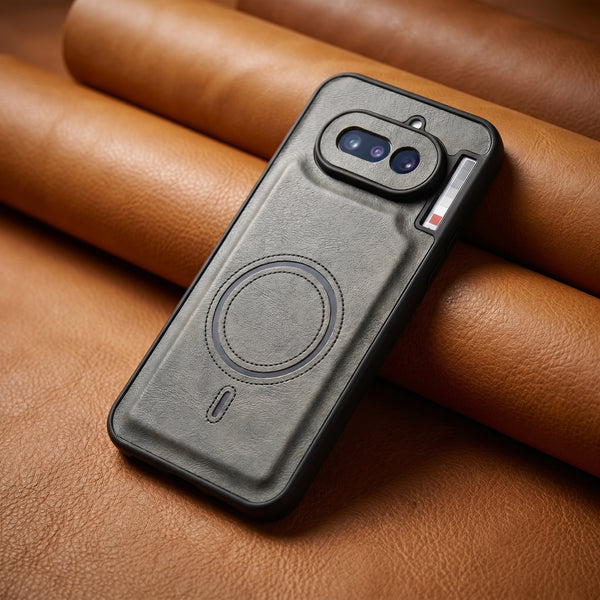 Crest Grey Leather Case for Nothing Phone 4a