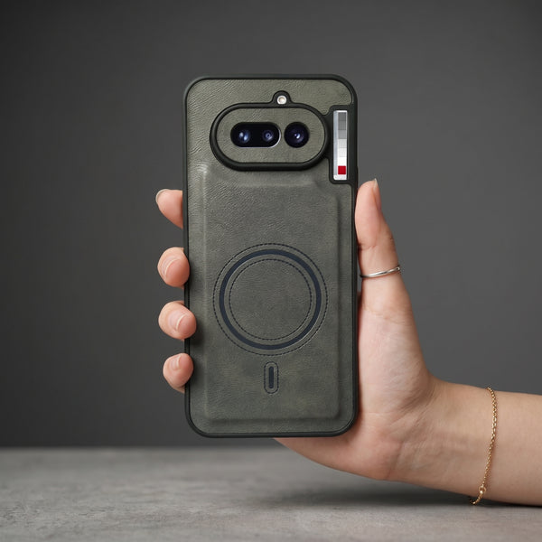 Crest Grey Leather Case for Nothing Phone 4a