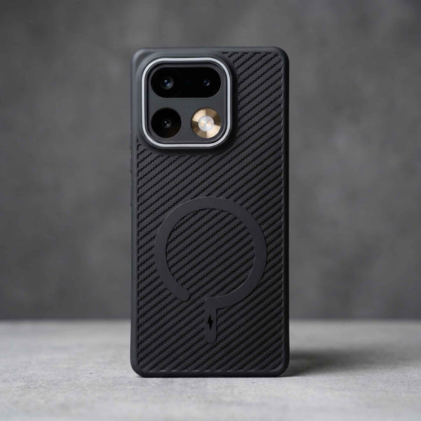 Gripon Black (Grey RING) Silicone Case for Realme 16 Pro Plus