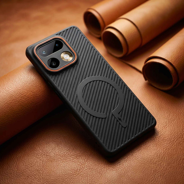 Gripon Black (ORANGE RING) Silicone Case for Realme 16 Pro Plus