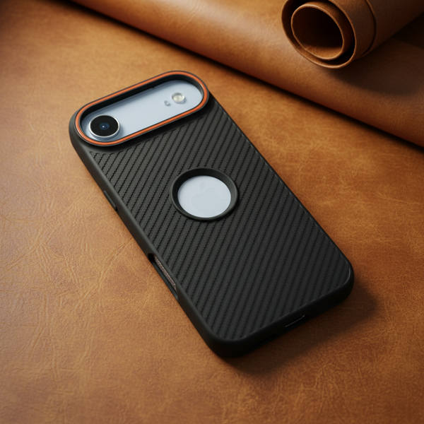 Gripon Black (ORANGE RING) Silicone Case for Apple iphone Air