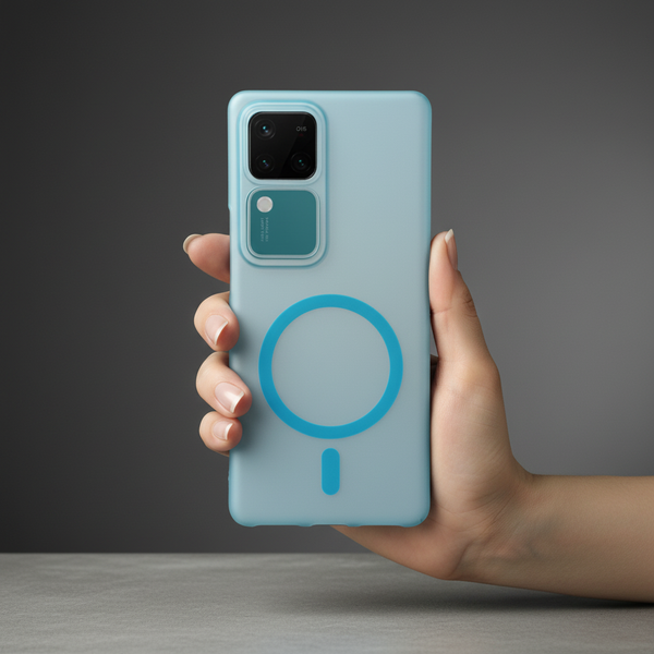Blue Paper Matte Magsafe Case for Vivo V30