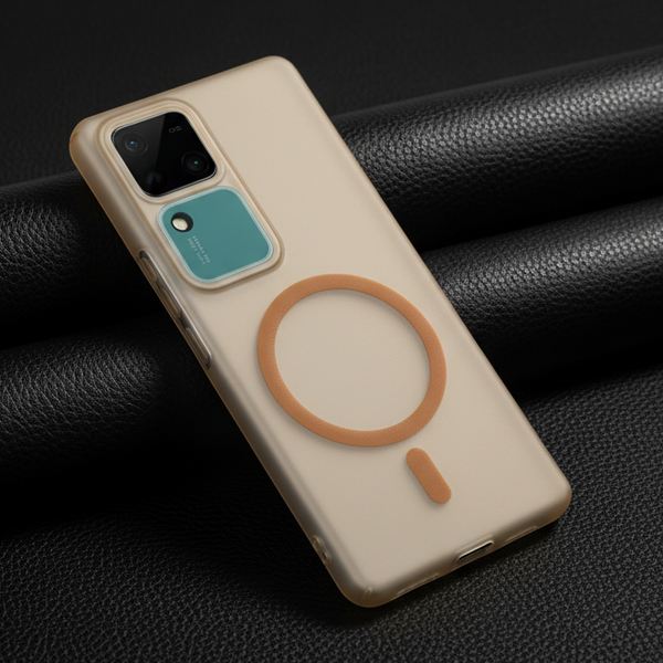 Natural Titanium Paper Matte Magsafe Case for Vivo V30