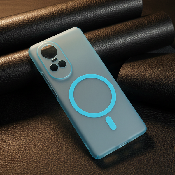 Blue Paper Matte Magsafe Case for Oppo Reno 10