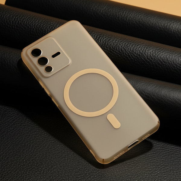 Natural Titanium Paper Matte Magsafe Case for Vivo V23