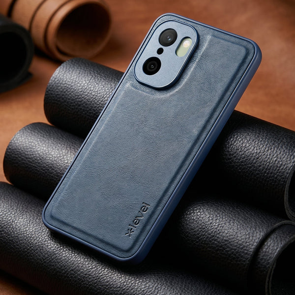 X-LEVEL Blue Leather Case for Oneplus 15R