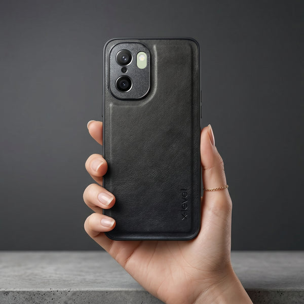 X-LEVEL Black  Leather Case for Oneplus 15R